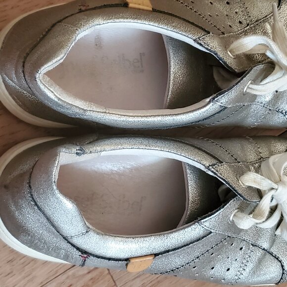 Josef Seibel Caren 01 Metallic Silver Sneakers Orthopedic Comfort Sz 6.5 - Picture 5 of 7
